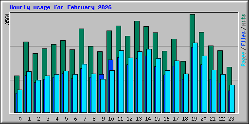 Hourly usage for February 2026