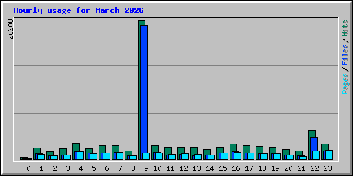 Hourly usage for March 2026