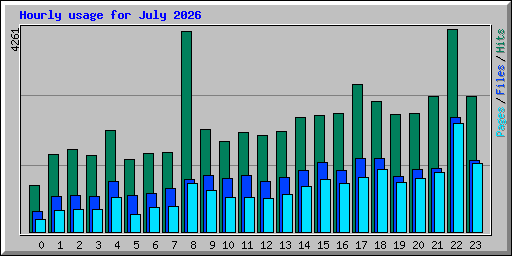 Hourly usage for July 2026
